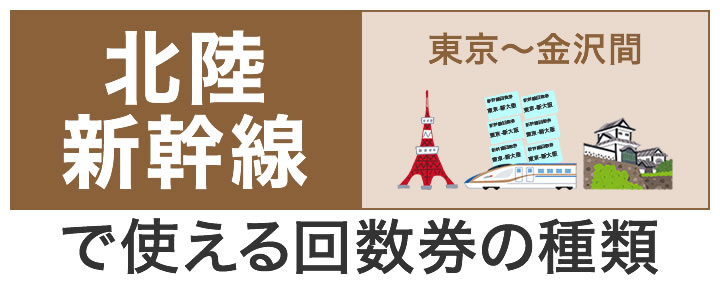 北陸新幹線で使える回数券の種類