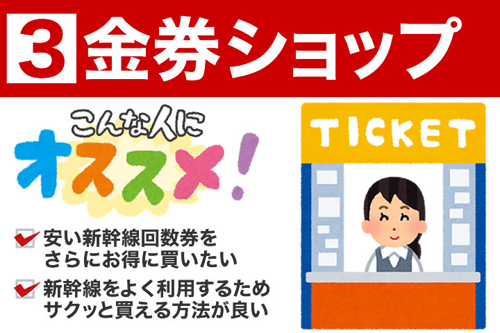 金券ショップでの新幹線回数券の買い方